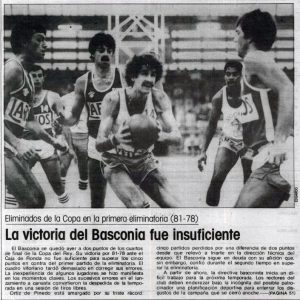La historia del Baskonia en la Copa del Rey. Temporada 82/83