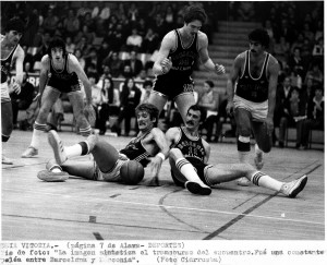 Tal día como el 1 de abril de 1979 “Baskonia 89-99 FC Barcelona. Semifinales de la Copa del Rey”.
