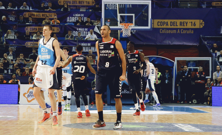 Copa del Rey 2016. 4º de Final. El Baskonia se sobrepone en un agónico final a Obradoiro (77-79) y logra el pase a la semifinal de Copa