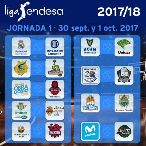 Calendario definitivo de la Liga ACB 17/18