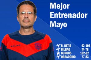 Pedro Martínez Mejor Entrenador del Mes de Mayo-Trofeo AEEB