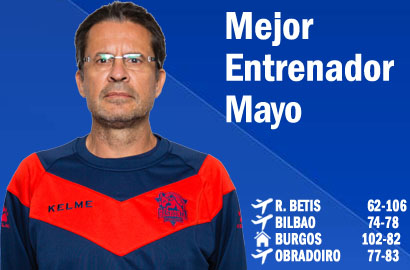 Pedro Martínez Mejor Entrenador del Mes de Mayo-Trofeo AEEB