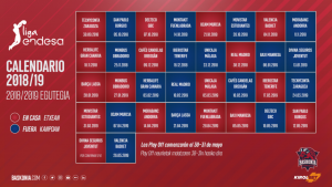 Calendario de Liga ACB 2018/2019