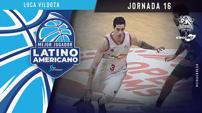 Luca Vildoza, Mejor Latinoamericano de la Jornada 16 de la Liga Endesa