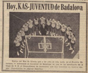Especial Copa del Rey. El Kas ganó al Joventut y se clasificó para la Final de Vitoria en 1967