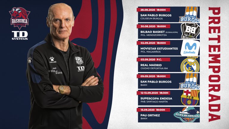 El Baskonia publica su calendario de partidos de pretemporada
