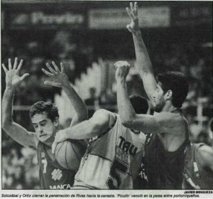 Temporada 90/91. Liga ACB J16.Taugrés Baskonia 68-72 FC Barcelona