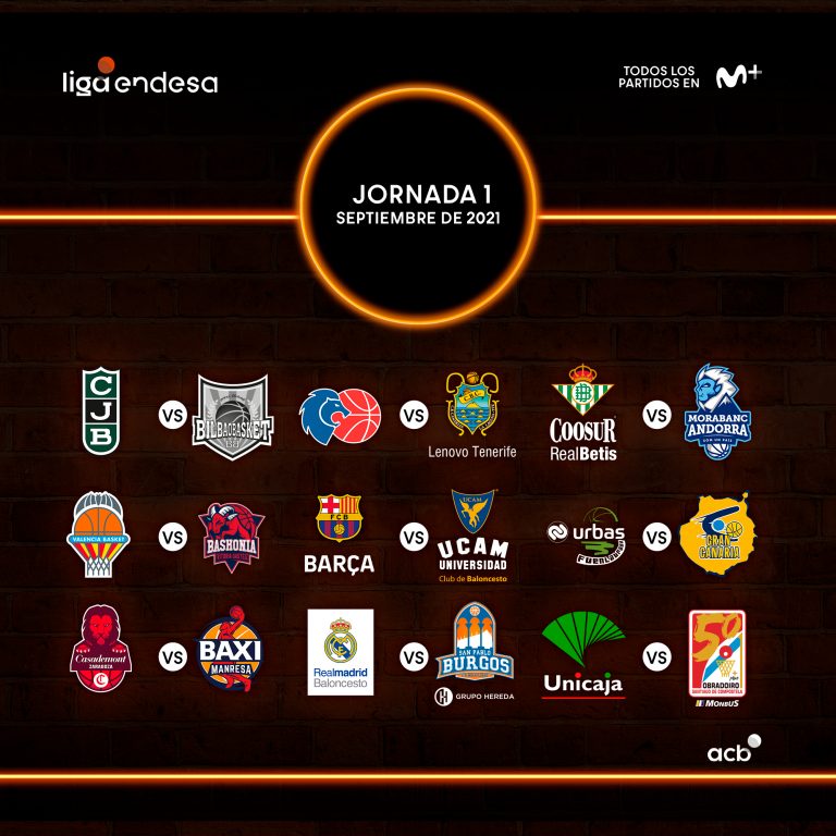 El calendario de la Liga ACB 21/22