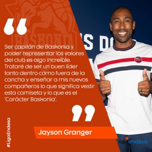 Jayson Granger, nuevo capitán del Baskonia
