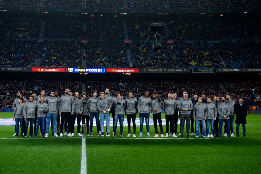 Foto: FC Barcelona. La plantilla del Barça celebró la Copa del Rey en Camp Nou el pasado domingo