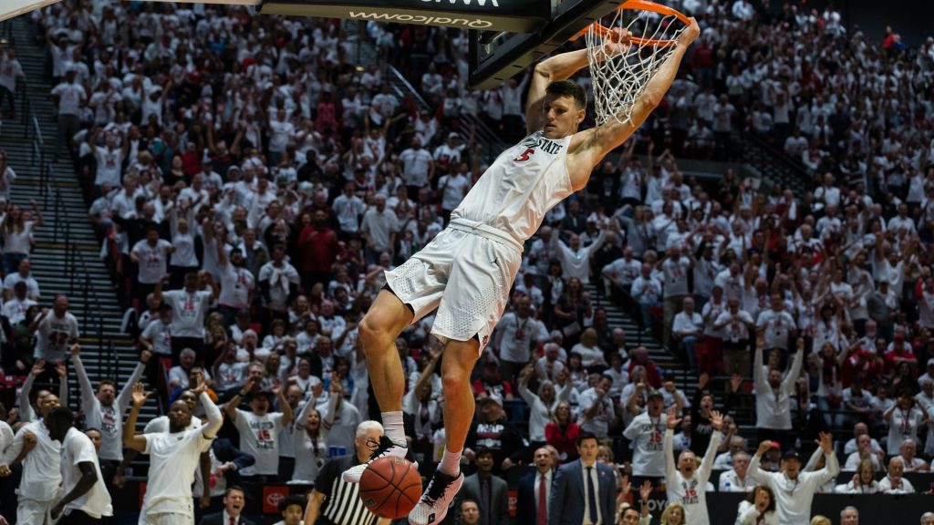 Foto: goaztecs.com. Wetzell en su etapa en San Diego State 