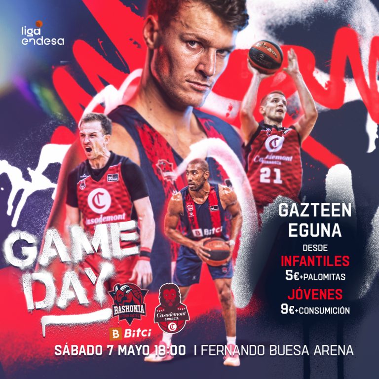 El Baskonia celebrará el “Gazteen Eguna” ante Casademont Zaragoza