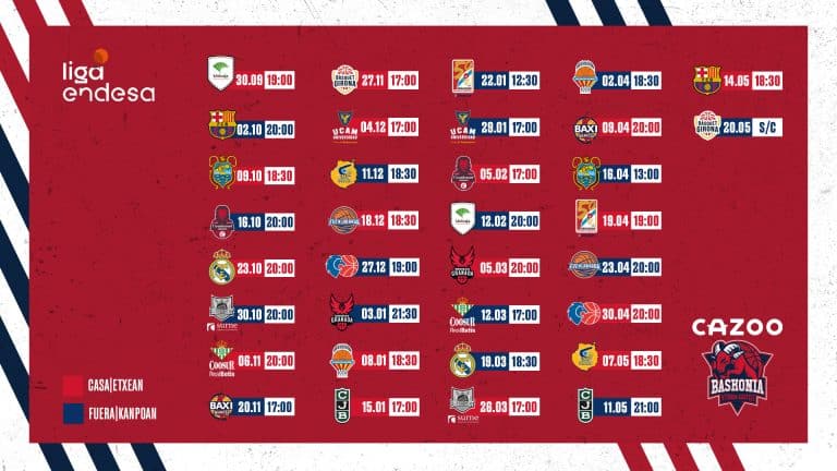 El calendario de la Liga ACB 22/23