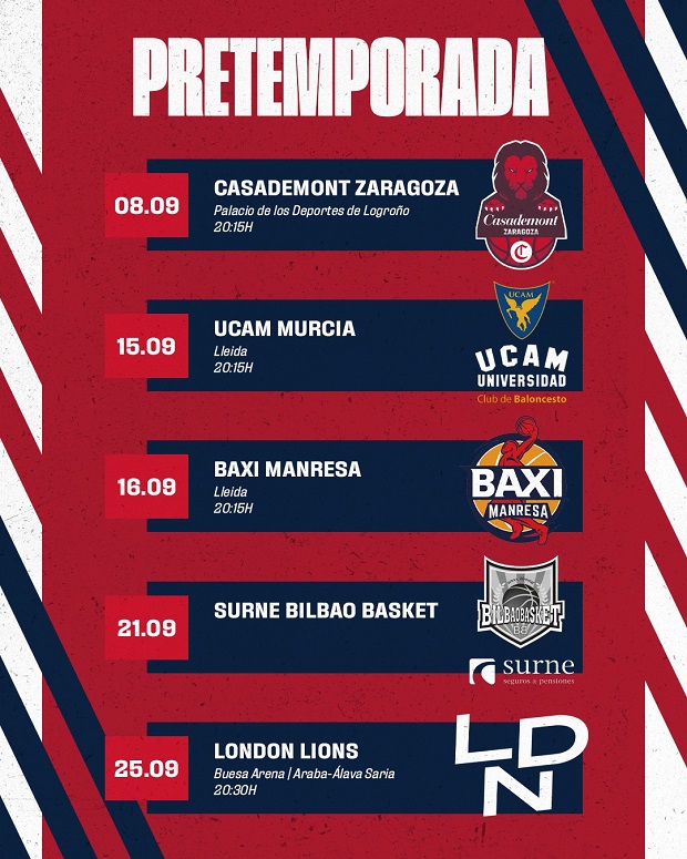 Cazoo Baskonia disputará cinco partidos de pretemporada