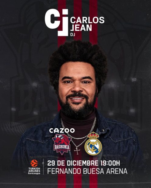 Carlos Jean actuará en el Cazoo Baskonia-Real Madrid del 29 de diciembre en Euroliga