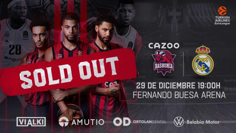 «Sold Out». El Buesa Arena se asegura el lleno contra el Real Madrid en la Euroliga