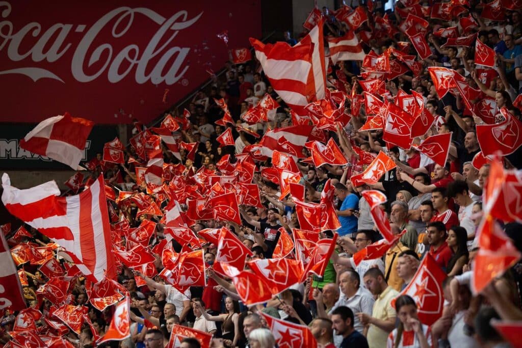 Foto: KK Crvena zvezda. Ambiente en el Pionir (07/01/23)