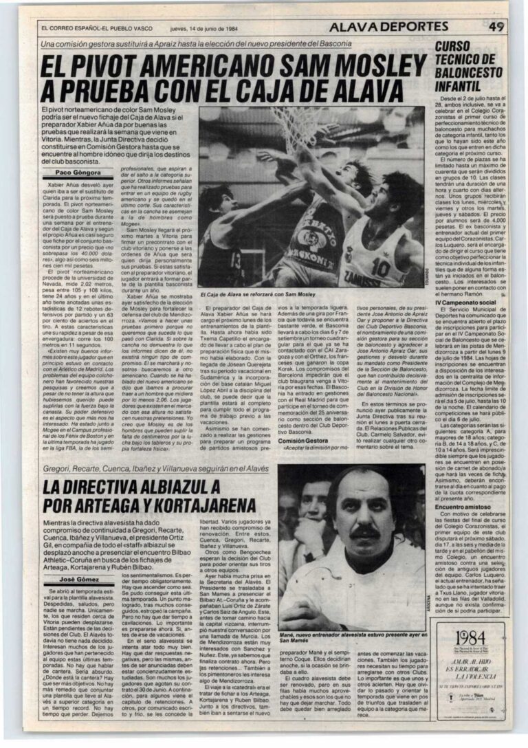 Estadísticas Liga ACB 83/84