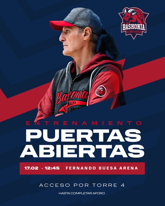 Este sábado, entrenamiento del Baskonia abierto al público